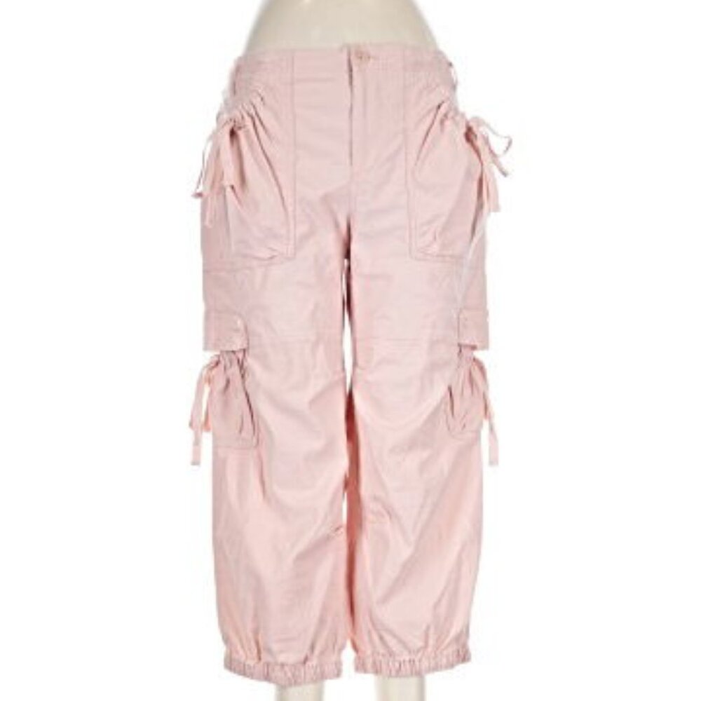 By Anthropologie Cargo Capri Pants in Dusty Pink  NWOT Size 2
